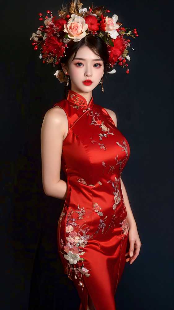 免费资源 AI旗袍姑娘超高清图片资源站-AQ学堂资源站